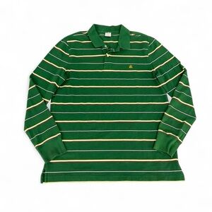 Brooks Brothers stripped polo Longsleeve shirt green